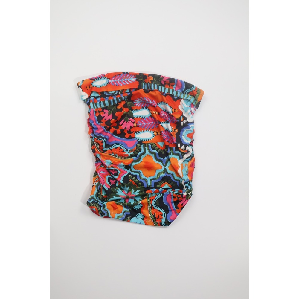Jolie & Joy Mini Skirt Ruched Floral Large Multicolor Summer Festival